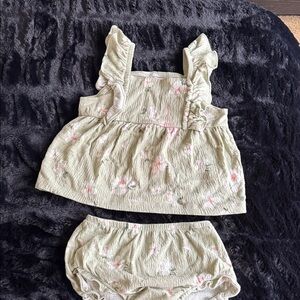 Carter's Green and Pink Diaper Cover Set